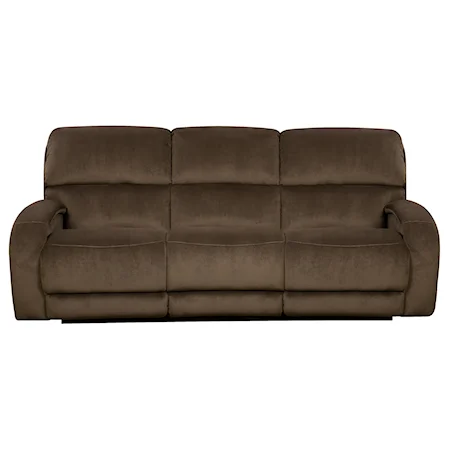 Power Headrest Reclining Sofa with Casual Style for Family Rooms